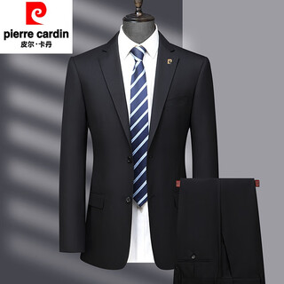 Pierre cardin thin wool suit men's high-end middle-aged men's business formal wedding suit black my7001 style l 175 size recommended 130 jin jin equals 0.5 kg -140 jin jin equals 0.5 kg