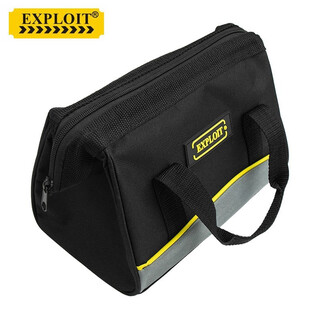 Exploit tool bag canvas multi-functional large small one-shoulder double-layer canvas diagonal tool bag laptop electrician repair kit tool bag tool bag double-layer canvas simple 8 inches 100504