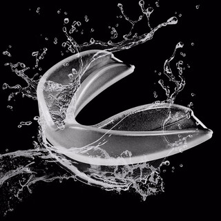 Jingpai braces, men's basketball mouthguard, boxing sports, anti-grinding, chewable, professional sanda, fighting, fitness, silicone tooth protection, single-sided white (with mouthguard box)