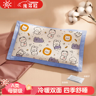 Guangdola baby pillow baby children's kindergarten nap small pillow cassia seed double-sided pillow 1-3-6 years old universal for all seasons