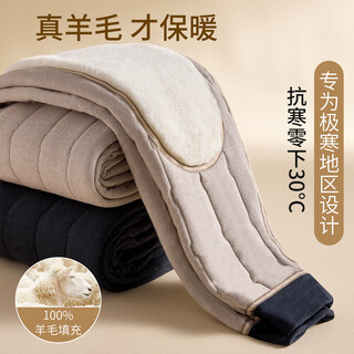 Modal men's thermal pants men's velvet thickened winter cold-proof knee pads cotton pants northeast minus 30 degrees 100% wool pants