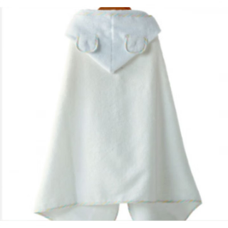 King shore children's bath poncho class a cotton bathrobe cape hooded wearable bath towel bathrobe pure cotton cartoon gift box yp013w blue