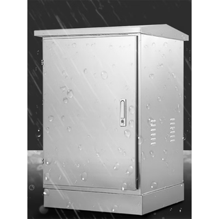 Outdoor waterproof stainless steel distribution box outdoor rainproof floor-standing network cabinet monitoring equipment distribution cabinet weak current box 201 stainless steel original color 500x600x450mm