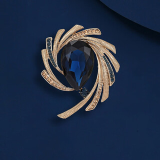 Marco bizzarri brand brooch for women, new model, bright star brooch, high-end women's crystal retro pin, versatile anti-exposure corsage for women, valentine's day gift for girlfriend, wife's birthday gift