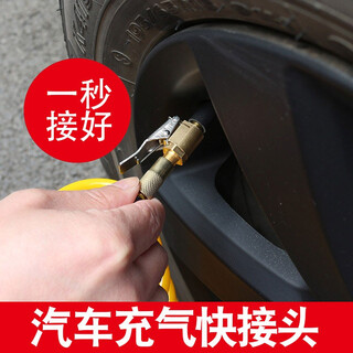 Car air pump accessories quick adapter car single and double cylinder air pump tire valve inflation conversion interface all copper