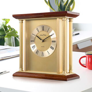 Hermle Clocks欧式轻奢金属座钟客厅桌面装饰台式时钟家用赫姆勒钟表HD-QT203 铝制+实木+音乐报时（QT203）