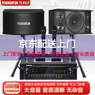 Malata professional audio set card package speaker home conference stage performance ktv karaoke audio training room dance studio 12-inch five-unit three-way audio + amplifier + microphone
