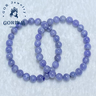 Gor fat donglai's same style tanzanite bracelet, natural women's single circle, fashionable, fresh and versatile crystal bracelet jewelry 1#/6.3~6.5mm/round beads/single circle