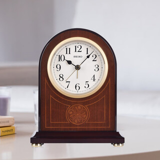 Seiko japan seiko clock new piano paint alarm function solid wood table clock simple compact desk clock