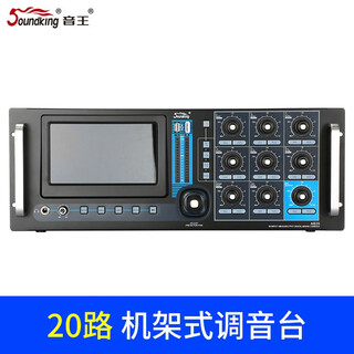 Soundking rack-mounted digital mixer, dedicated digital mixer for stage performances, 20-channel rack-mounted (ab20).