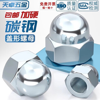 Tianzhuo hardware iron galvanized cap nut cap decorative screw cap ball head cap nut mm4m5m6m8m10m16m20 m10-10 only