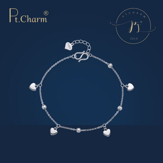Pt.charm new product pt950 platinum bracelet for women, platinum heart-to-heart, fashionable and simple women's heart-shaped bracelet for my wife. if it is not in stock, it can be customized. 3g as an example