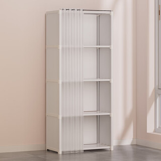 Lohas time curtain bookshelf floor-standing storage rack multi-layer simple bookcase study storage rack student dormitory storage artifact