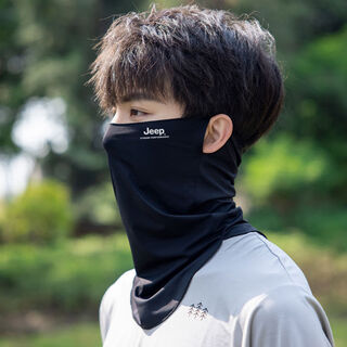 Jeepjeep jeep sun mask men's summer uv protection eye corners riding fishing fishing face mask men's neck protection sunshade black