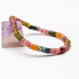 Tourmaline bracelet wanxun jewelry natural crystal women's beginner tourmaline 5mm 17cm x