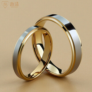 Luxurious tungsten gold couple rings, a pair of plain ring möbius rings, chinese valentine's day gift for girlfriend, wife, birthday, valentine's day confession gift, boyfriend token of love, engagement, proposal, marriage, couple ring - size, contact customer service for remarks, free engraving