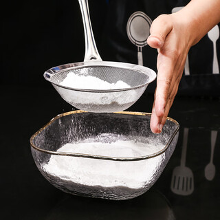 Princess stainless steel colander, filter spoon, kitchen household flour sieve, soy milk filter, cake baby food supplement, fine mesh fishing spoon, large size