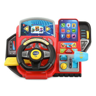 Vtech children's driving simulation toy 20 interactive games learning numbers and letters to solve problems 3-speed turn signal horn racing through levels puzzle for 3-6 years old