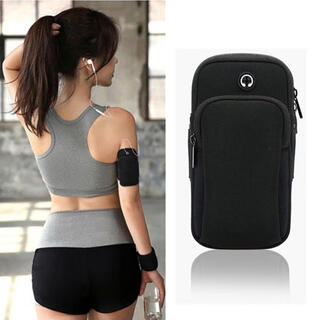 Storui running mobile phone arm bag men's and women's sports fitness equipment arm storage bag waterproof wrist bag light sports arm sleeve gray