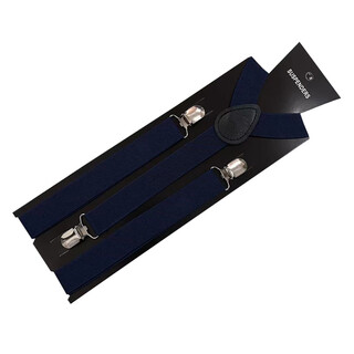 Elastic suspenders for male and female babies, infants and children's pants, black anti-fall elastic suspenders, pants clip suspenders, dark blue solid color long suspenders, sizes 140-160