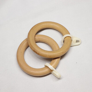 Lilang curtain rod ring solid wood wooden curtain buckle hanging ring hook accessories log roman rod ring ring ring a style wood color one inner diameter 45mm