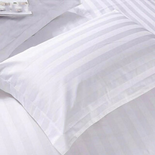 Pillowcases for naiqu hospital hotels pure white thickened encrypted enlarged 55*85 satin strip pillow core cover 50*80 pure white striped 55*85cm single pack