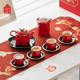 Forbidden city culture, 12-piece tea set, high-end tea set, wedding gift, cultural and creative gifts from the palace museum