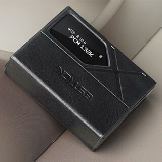 Bundled leather case for fiio ka17 and estick, black