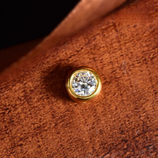 Fat donglai's same 18k gold pendant single pendant moissanite bubble small fresh temperament clavicle pendant diy k yellow-1 carat bubble pendant