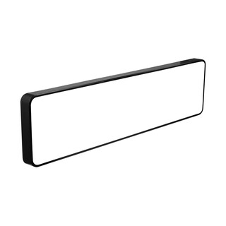 Canmeijia office chandelier led strip light rectangular chandelier light conference room office light ceiling gym square light 65w-black frame rounded corners