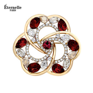 Eternelle french eternal baroque retro brooch women's high-end corsage autumn and winter collar pin accessories cardigan button classic red