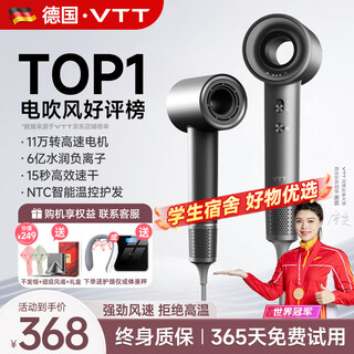 Vtt germany household high-speed hair dryer with high power and quick drying without damaging the hair. 2025 top ten brands of negative ion low-noise hair dryer for birthday and valentine's day gifts for boyfriend and girlfriend.