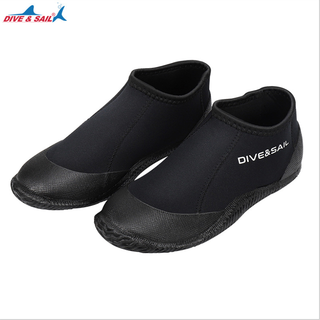 Dive&sail's new 3mm men's and women's diving shoes low-top thickened non-slip anti-coral swimming boating surfing snorkeling shuoxi shoes black black bottom 7# 39