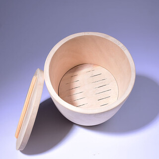 Panzhihua wood steamed rice bucket zhengzi whole wood dug bucket steamed rice artifact with lid panzhihua household commercial size mouth outer diameter 16 cm steaming 1jin jin is equal to 0.5kg rice
