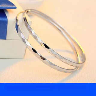 Shantou lincun old phoenix gold store quality platinum large earrings 2024pt950 earrings women's 24 large hoop earrings square wide face diameter 5cm earrings asia