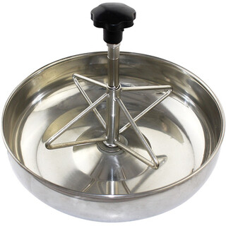 Piglet feed trough, piglet feeding trough, thickened stainless steel farrowing bed, piglet trough, feeding and nursery pig feeding breeding equipment, shipped after mushide disinfection, 201 stainless steel, diameter 25cm, 4 places