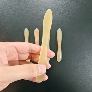 Meng junchen double-point hairpin reverse-buckle hairpin elegant classical ethnic style hidden ox horn traditional hairpin hairpin yellow 11-12cm