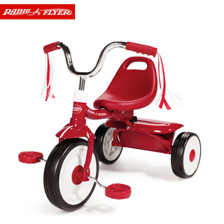 Radio Flyer自行车三轮车平衡车玩具车三轮扭扭车手推车学步车滑步车踏步车 407【折叠款】弯把设计】1.5-3岁