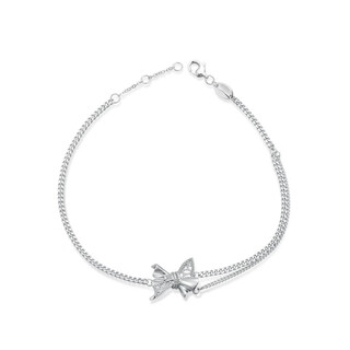 Jincaifu pt950 platinum bracelet women's platinum moment series wedding fine chain bow platinum bracelet platinum bow bracelet about 5g