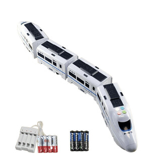 Children's large emu high speed rail harmony train toy boy electric small train track car model 72cm upgraded version musical story four cars ordinary battery version