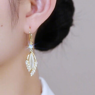 Idel 2025 new niche design temperament wheat earrings earrings high-end light luxury atmospheric earrings rhinestone wheat earrings e2738
