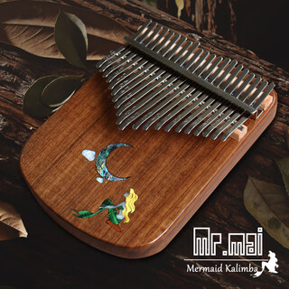 Mr.mai kalimba sends teaching music sheet to adults, students, children, thumb piano, finger piano, kalimba, super easy to learn musical instrument, 21-tone mermaid, black walnut