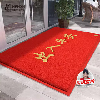 Cuttlefish entrance and exit safety floor mat entry door carpet silk circle rub gray waterproof anti-slip outdoor door mat 80*120cm