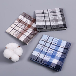 Zeluo men's classic ancient style cotton sweat-absorbent handkerchief affordable men's square handkerchief pure cotton handkerchief pure cotton sweat-wiping handkerchief