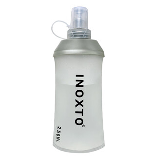 Inoxto outdoor marathon sports drinking bottle portable folding soft water bottle off-road cycling running hydration bag 250ml soft water bottle 250ml