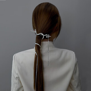 Two generations of joy, red-eyed snake hairpin for women, new chinese style niche cold style hairpin, ball head hairpin, simple modern headwear