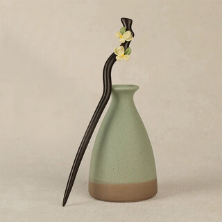 Chimera (chimera) ebony gardenia hairpin ancient style costume hairpin shaking cheongsam hanfu headwear girl birthday gift