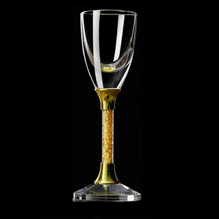 Goergo crystal glass tall gold foil white wine glass, one cup, one or two glasses, tall glass holder set, gold foil tall white wine glass 10ml*1 piece