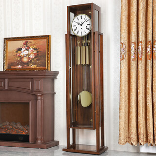 Hermle Clocks赫姆勒时钟落地钟实木立钟客厅大气摆钟黑胡桃机械钟豪华报时座钟