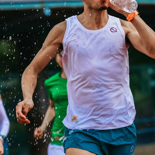 Qinggong (qinkung) round neck training running vest marathon sports outdoor summer breathable quick-drying sleeveless t vest for men white l